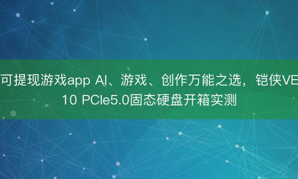 可提现游戏app AI、游戏、创作万能之选,铠侠VE10 PCIe5.0固态硬盘开箱实测