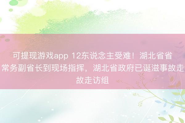 可提现游戏app 12东说念主受难！湖北省省长、常务副省长到现场指挥，湖北省政府已诞滋事故走访组