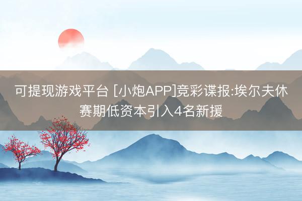 可提现游戏平台 [小炮APP]竞彩谍报:埃尔夫休赛期低资本引入4名新援