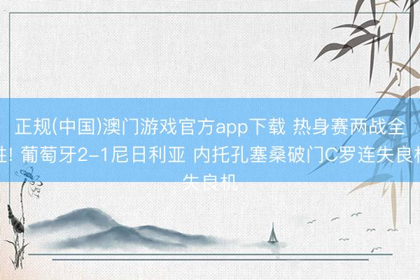 正规(中国)澳门游戏官方app下载 热身赛两战全胜! 葡萄牙2-1尼日利亚 内托孔塞桑破门C罗连失良机